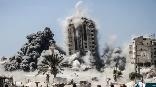 israil gazzedeki musteha kulesini bombaladi zkB9JZKJ