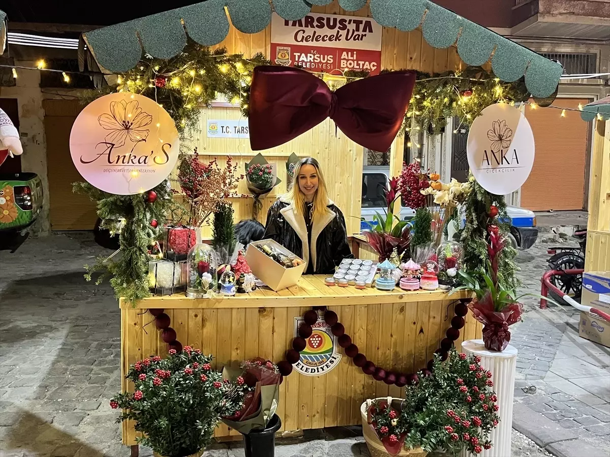Tarsus’ta yılbaşı pazarları kuruldu